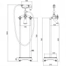 Смеситель напольный для ванны Abber Klassik AF8415G