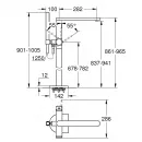 Смеситель напольный для ванны Grohe Plus 23846AL3