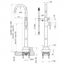 Смеситель напольный для ванны Paini Cox 78PJ136LM