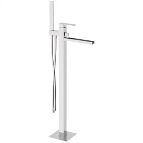 Смеситель напольный для ванны Remer Qubika Cascata QC08