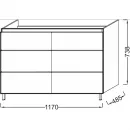 Тумба белый глянец 117 см Jacob Delafon Odeon Up EB995-G1C