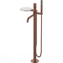 Смеситель напольный для ванны Boheme Stick Linea 129-BRB.3 бронза матовая