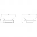 Мыльница Wonzon & Woghand Eclipse WW-9122-BL настенная, черный матовый