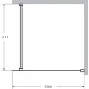 Душевая перегородка Cezares Liberta LIBERTA-L-1-130-120-C-Cr 130 см, профиль хром, стекло прозрачное