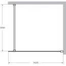 Душевая перегородка Cezares Liberta LIBERTA-L-1-140-120-C-NERO 140 см, профиль черный матовый, стекло прозрачное