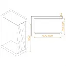 Неподвижная перегородка 70 см RGW WA-002 B Walk-in 35100207-14 прозрачное