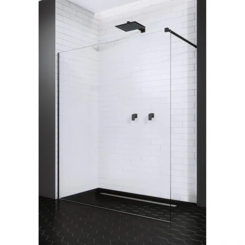 Душевая перегородка Radaway Modo X II Black 70 389274-54-01 69,5 см, профиль черный матовый, стекло прозрачное