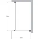 Душевая перегородка Cezares Liberta LIBERTA-L-1-80-120-C-NERO 80 см, профиль черный матовый, стекло прозрачное