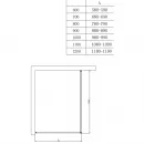 Неподвижная перегородка 89 см RGW WA-08W Walk-in 06100809-155 рифленое