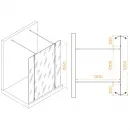 Неподвижная перегородка 100 см RGW WA-052B (WA-016B+2Z-071B) Walk-in 35105210-14 прозрачное