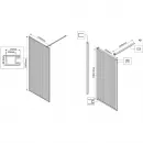 Душевая перегородка Vincea Walk-In HP Art VSW-1HP100FLGM 100 см, профиль вороненая сталь, стекло рифленое