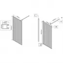 Душевая перегородка Vincea Walk-In HP Art VSW-1HP700FLB 70 см, профиль черный матовый, стекло рифленое