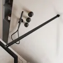 Душевая перегородка Vincea Walk-In HP Art VSW-1HP700FLB 70 см, профиль черный матовый, стекло рифленое