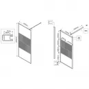 Неподвижная перегородка 80 см Vincea Walk-In HC Art VSW-1HC800CFBG прозрачное/рифленое