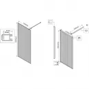 Душевая перегородка Vincea Walk-In HP Art VSW-1HP120FLB 120 см, профиль черный матовый, стекло рифленое