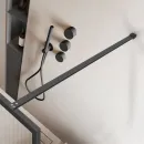 Душевая перегородка Vincea Walk-In HP Art VSW-1HP800FLGM 80 см, профиль вороненая сталь, стекло рифленое