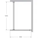 Душевая перегородка Cezares Liberta LIBERTA-L-1-90-120-C-Cr 90 см, профиль хром, стекло прозрачное