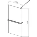 Душевая перегородка Vincea Walk-In HR VSW-4HR100CGB 100 см, профиль черный матовый, стекло тонированное