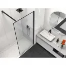 Душевая перегородка Vincea Walk-In HS VSW-1HS100CLB 100 см, профиль черный матовый, стекло прозрачное