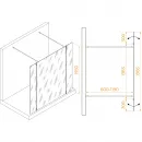 Неподвижная перегородка 138,3 см RGW WA-052W (WA-016W+2Z-071W) Walk-in 35105214-15 прозрачное