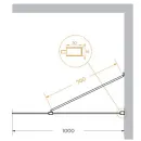 Неподвижная перегородка 100 см Cezares LIBERTA-L-1-TB-100-GR-Cr графитовое