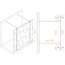 Неподвижная перегородка 138,3 см RGW WA-052Gb (WA-016Gb+2Z-071Gb) Walk-in 35105214-16 прозрачное