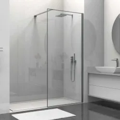 Душевая перегородка Vincea Walk-In HS VSW-1HS100CLGM 100 см, профиль вороненая сталь, стекло прозрачное