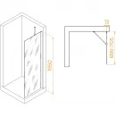 Душевая перегородка RGW WA-110B Walk-in 351011007-24 70 см, профиль черный матовый, стекло матовое