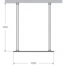 Душевая перегородка Cezares Liberta LIBERTA-L-2-100-120-BR-Cr 100 см, профиль хром, стекло бронза