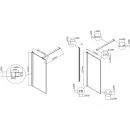 Душевая перегородка Vincea Walk-In HS VSW-1HS900CLB 90 см, профиль черный матовый, стекло прозрачное