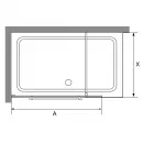 Неподвижная перегородка 100 см RGW WA-041 B Walk-in 35104010-14 прозрачное