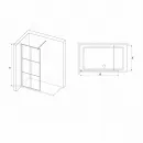 Неподвижная перегородка 100 см RGW WA-011-B Walk-in 35101100-84 прозрачное