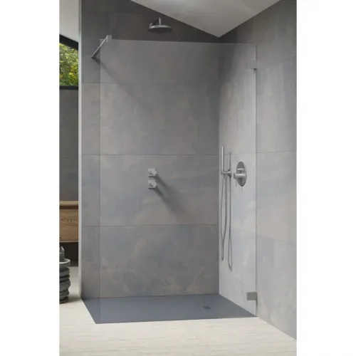Душевая перегородка Radaway Essenza Pro 8 Brushed Nickel Walk-in 90 1012090-91-01 89,3 см, профиль никель матовый, стекло прозрачное
