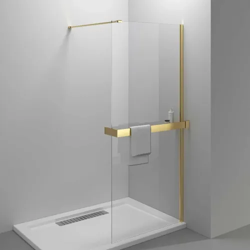 Душевая перегородка Vincea Walk-In HR VSW-4HR100CLG 100 см, профиль золотой матовый, стекло прозрачное