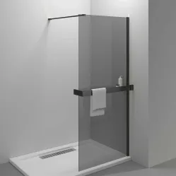 Душевая перегородка Vincea Walk-In HR VSW-4HR800CGB 80 см, профиль черный матовый, стекло тонированное