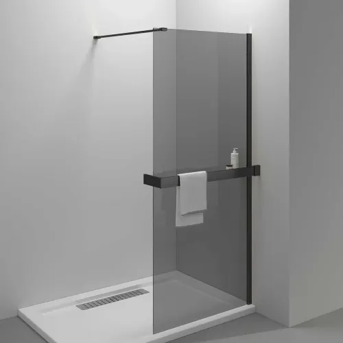 Душевая перегородка Vincea Walk-In HR VSW-4HR800CGB 80 см, профиль черный матовый, стекло тонированное