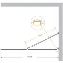 Неподвижная перегородка 120 см Cezares LIBERTA-L-1-TB-120-BR-NERO бронза