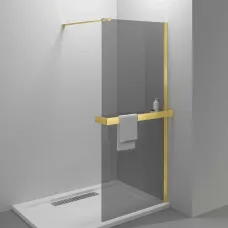 Душевая перегородка Vincea Walk-In HR VSW-4HR800CGG 80 см, профиль золотой матовый, стекло тонированное