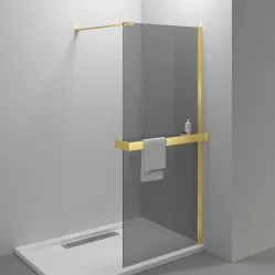 Душевая перегородка Vincea Walk-In HR VSW-4HR800CGG 80 см, профиль золотой матовый, стекло тонированное