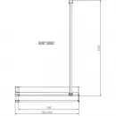 Душевая перегородка Vincea Walk-In HR VSW-4HR800CLB 80 см, профиль черный матовый, стекло прозрачное