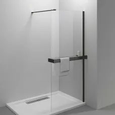 Душевая перегородка Vincea Walk-In HR VSW-4HR800CLB 80 см, профиль черный матовый, стекло прозрачное