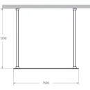 Душевая перегородка Cezares Liberta LIBERTA-L-2-130-120-C-NERO 130 см, профиль черный матовый, стекло прозрачное