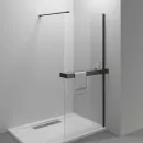 Душевая перегородка Vincea Walk-In HR VSW-4HR900CLB 90 см, профиль черный матовый, стекло прозрачное