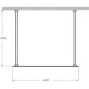 Душевая перегородка Cezares Liberta LIBERTA-L-2-140-120-C-NERO 140 см, профиль черный матовый, стекло прозрачное