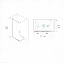 Неподвижная перегородка 100 см RGW WA-13 Walk-in 34101310-11 прозрачное