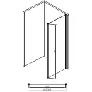 Неподвижная перегородка 89,5 см Abber Schwarzer Diamant AG90BS прозрачное