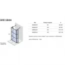 Душевая перегородка Riho Grid GB404 G004030121 89,8 см, профиль черный матовый, стекло прозрачное
