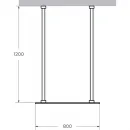 Душевая перегородка Cezares Liberta LIBERTA-L-2-80-120-C-NERO 80 см, профиль черный матовый, стекло прозрачное