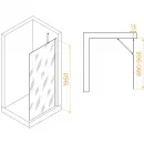 Душевая перегородка RGW WA-110B Walk-in 351011009-24 90 см, профиль черный матовый, стекло матовое