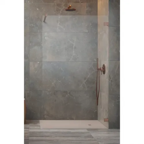 Душевая перегородка Radaway Essenza Pro 8 Brushed Copper Walk-in 70 1012070-93-01 69,3 см, профиль медь матовая, стекло прозрачное